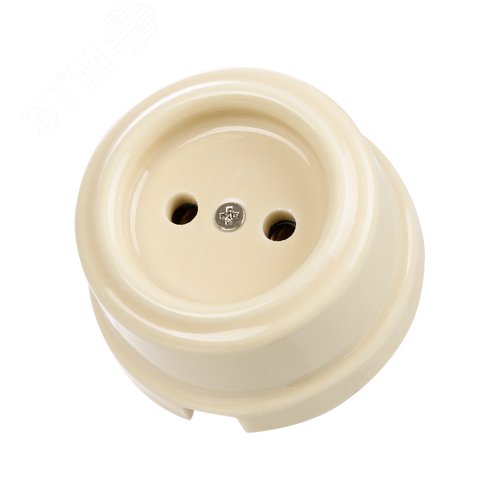 Изображение товара Розетка фарфоровая 2П 10А 250В сл. кость «Болонь» TDM (шт)