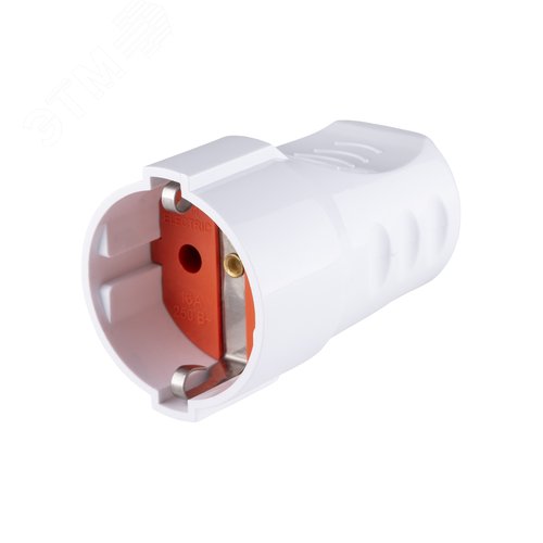 Изображение товара Кабельная розетка рифленая 2П+З 16А 250B белая TDM (шт)