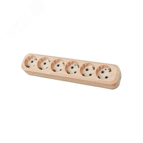 Изображение товара "Колодка розеточная 6 гнезд 2П+3 16А 250В ""Эко"" (сосна) TDM" (шт)