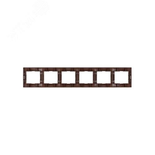 Изображение товара Рамка 6 постовая горизонтальная ЭКО (бук) Таймыр TDM (шт)