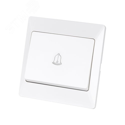 Изображение товара "Кнопка для звонка белая ""Ильмень"" TDM" (шт)