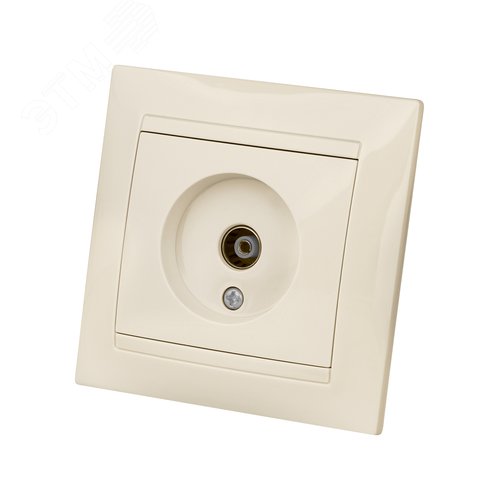 Изображение товара "Розетка телевизионная простая (0-2400МГц, ""мама"") сл. кость ""Лама"" TDM" (шт)