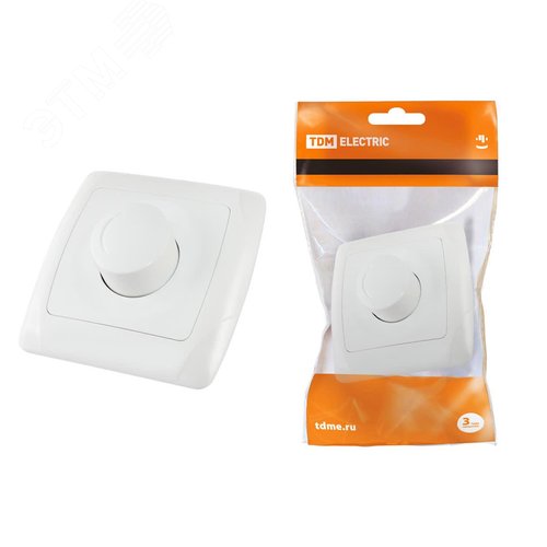 Изображение товара "Светорегулятор RL 600 Вт белый ""Онега"" TDM" (шт)