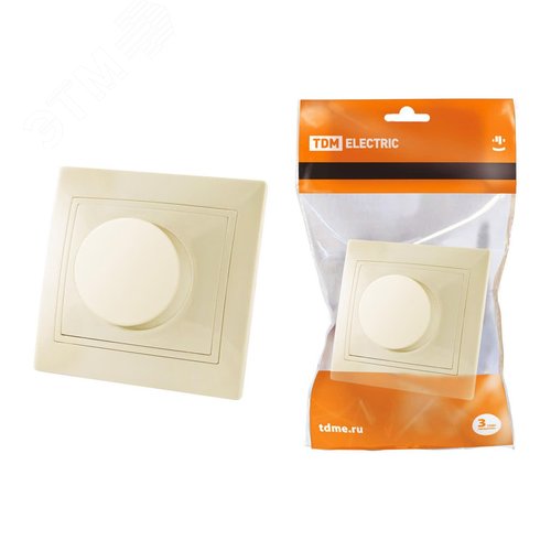 Изображение товара Светорегулятор поворотный RL300 Вт сл. кость Таймыр TDM (шт)