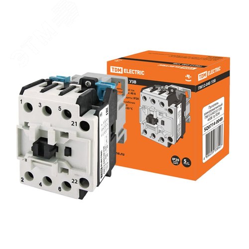 Изображение товара Пускатель электромагнитный ПМ12-040151 У3В 400В 1р TDM (упак)