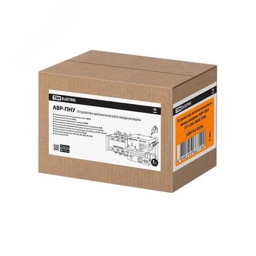 Изображение товара Устройство автоматического ввода резерва АВР-ПНУ 3П 125А 380В TDM (шт)