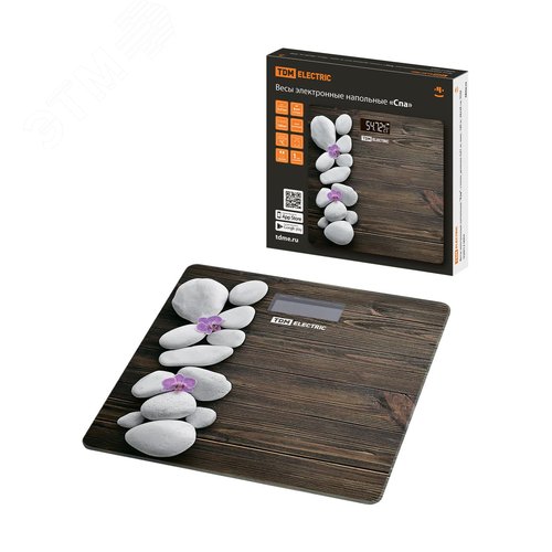 Изображение товара "Весы электронные напольные ""Спа"", стекло, деление 0,01 кг, макс. 180 кг, 28х28 см" (шт)