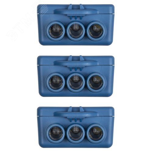 Клемма винтовая изолированная КВИ-3 для Al и Cu проводов (6,0мм2) синяя TDM - фото 1