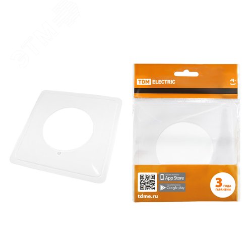 Изображение товара Одноместная защитная рамка для выключателей или розеток для защиты обоев 130х130 мм, прозрачная TDM (шт)