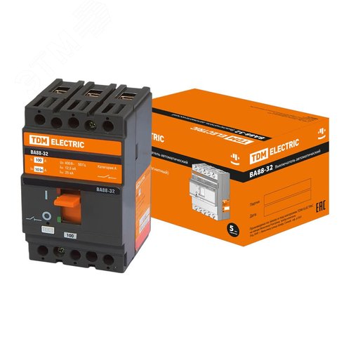 Изображение товара Автоматический выключатель ВА88-32 трехполюсной 100А 25кА (шт)