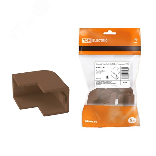 Изображение товара Внешний угол КМН 25х16 бук (4 шт./комп.) TDM (упак)