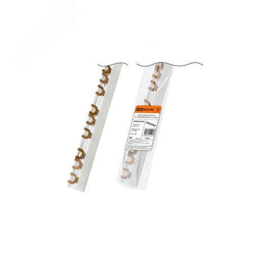 Изображение товара Шина соединительная четырехополюсная 100A FORK (вилка) 1м (шт)