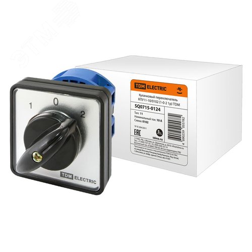 Изображение товара Кулачковый переключатель КПУ11-10/0102 (1-0-2 1р) (шт)