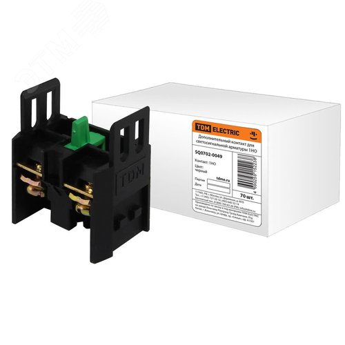 Изображение товара Дополнительный контакт для светосигнальной арматуры1НО TDM (упак)