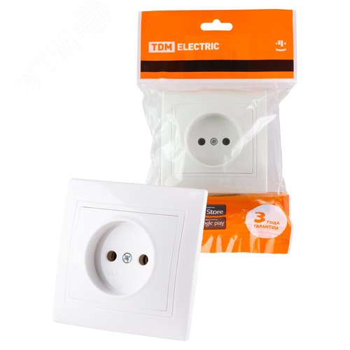 Изображение товара Розетка 2П 10А 250В белая ''Таймыр'' (шт)