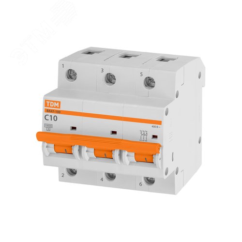 Клемма винтовая изолированная КВИ-3 для Al и Cu проводов (6,0мм2) синяя TDM - фото 3