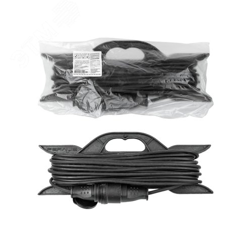 Изображение товара Удлинитель-шнур силовой на рамке каучук КГ IP44 штепс. гнездо с/з 3500 Вт 20 м Народный (шт)