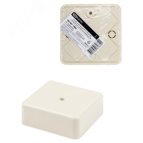 Изображение товара Коробка распаячная КР 75х75х28 ОП сл. кость IP40 инд. штрихкод TDM (шт)