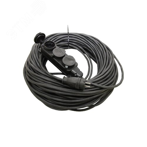 Изображение товара Удлинитель-шнур силовой каучук УШз16-103 IP44 3 гнезда с/з 50м КГ 3х15 TDM (шт)