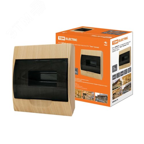 Изображение товара Бокс ЩРН-П-8 модулей навесной пластик IP41 ''Эко'' (сосна) (шт)