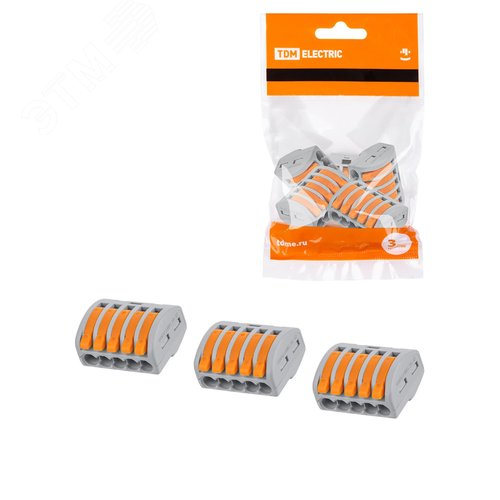 Изображение товара Соединительная клемма СК-415 (2,5мм2) (5 шт/упак) TDM (упак)