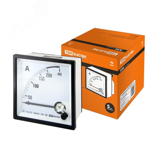 Изображение товара Амперметр А96 200А/5А-1.5 (шт)