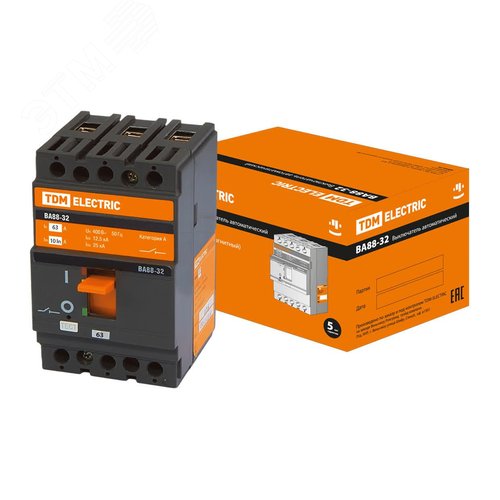 Изображение товара Автоматический выключатель ВА88-32 трехполюсной 63А 25кА (шт)