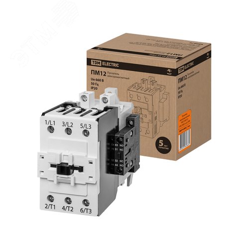 Изображение товара Пускатель электромагнитный ПМ12-063151 У3В 230B 2з+2р TDM (упак)
