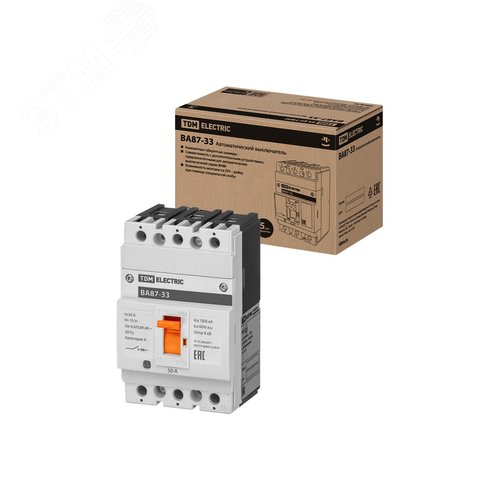 Изображение товара Выключатель автоматический ВА87-33 3Р 50А 18кА (шт)