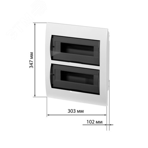Изображение товара Бокс ЩРВ-П-24модуля встраиваемый пластик IP41 (шт)