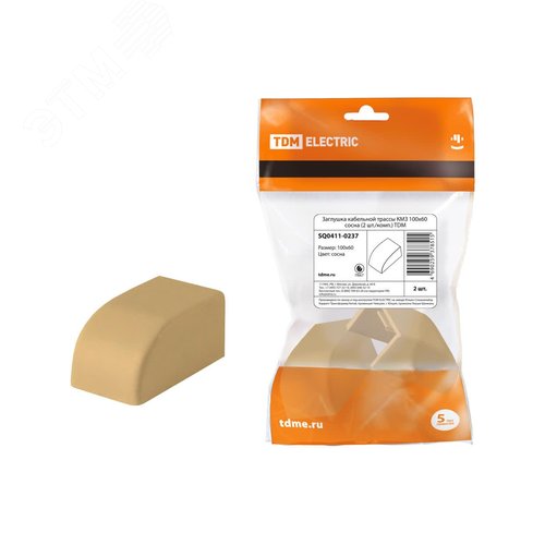 Изображение товара Заглушка кабельной трассы КМЗ 100x60 сосна (2 шт./комп.) TDM (шт)