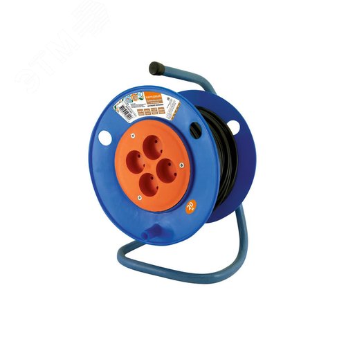 Изображение товара Удлинитель на катушке силовой народный 4 гнезда ПВС 3500 Вт с/з 20м (шт)