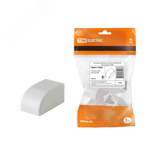 Изображение товара Заглушка кабельной трассы КМЗ 60х40 (4 шт./комп.) TDM (шт)
