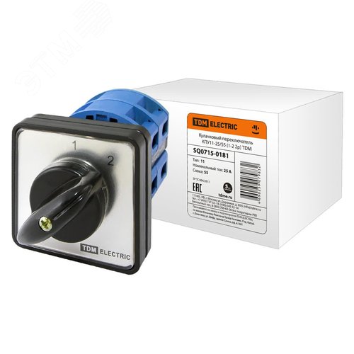 Изображение товара Кулачковый переключатель КПУ11-25/55 (1-2 2р) (шт)