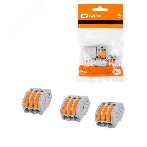 Изображение товара Соединительная клемма СК-413 (2,5мм2) (5 шт/упак) TDM (упак)