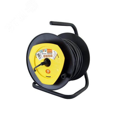 Изображение товара Удлинитель на катушке силовой народный с 1 выносной роз. ПВС 1300 Вт б/з 40м (шт)