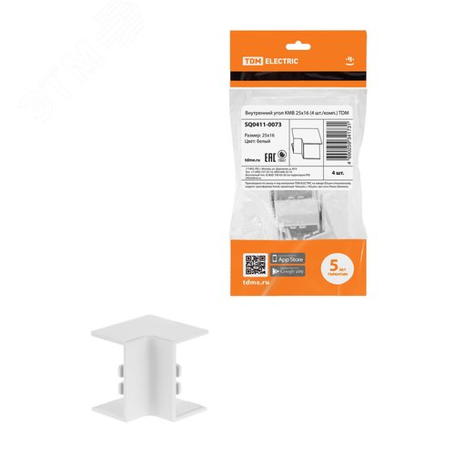 Изображение товара Внутренний угол КМВ 25х16 (4 шт./комп.) TDM (шт)
