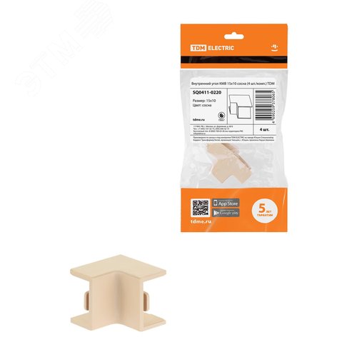 Изображение товара Внутренний угол КМВ 15х10 сосна (4 шт./комп.) TDM (шт)