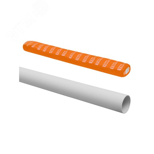 Изображение товара Труба гладкая жесткая ПВХ d 25 74 м длина 2 м индивид штрихкод серая TDM (м)