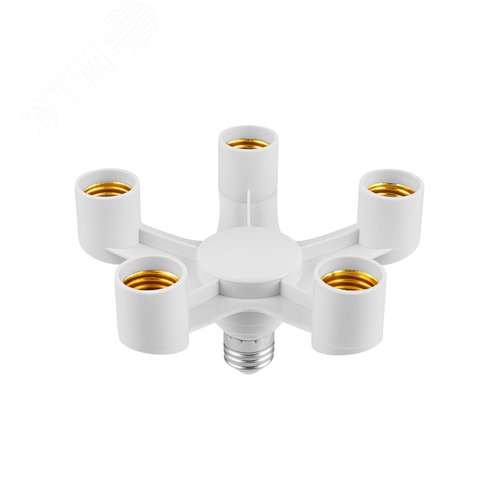 Изображение товара Переходник Е27 5хЕ27 белый (шт)