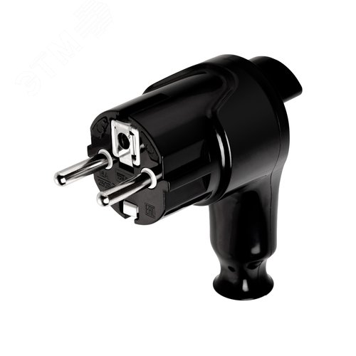 Изображение товара Вилка угловая c/з черная с кнопкой извлечения из сети 16А 250В TDM (шт)