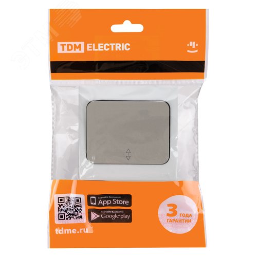 Изображение товара "Переключатель на 2 направления 1-кл. скрытой установки IP54 10А серый ""Вуокса"" TDM" (шт)