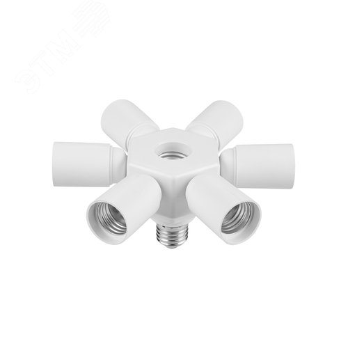 Изображение товара Переходник Е27 6хЕ27 белый (шт)