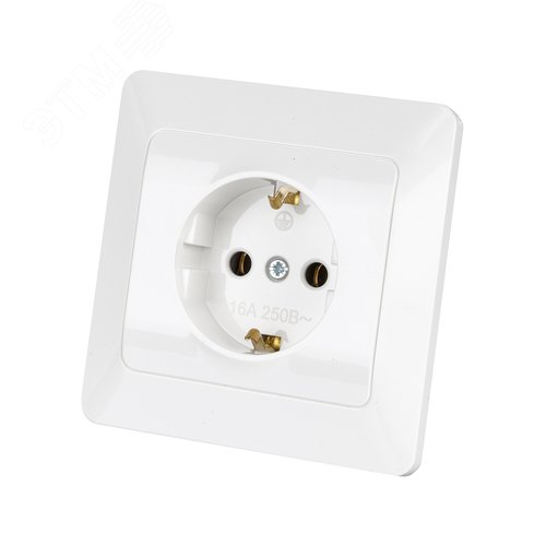 Изображение товара "Розетка 2П+З 16А 250В белая ""Ильмень"" TDM" (шт)