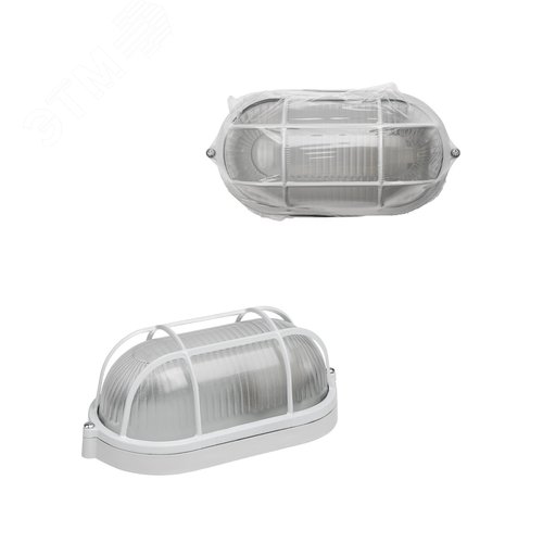 Изображение товара Светильник НПБ1402 белый/овал с реш. 60Вт IP54 (шт)