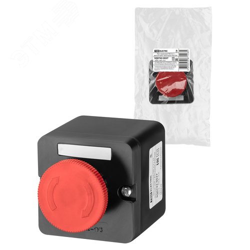 Изображение товара Пост кнопочный ПКЕ212-1У3.красныйгрибсфиксацией.IP40TDM (шт)