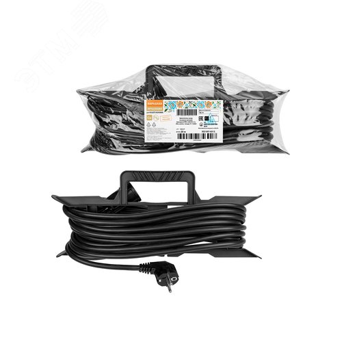 Изображение товара Удлинитель-шнур на рамке силовой народный ПВС 2200 Вт с/з 20м штепс. гнездо (шт)