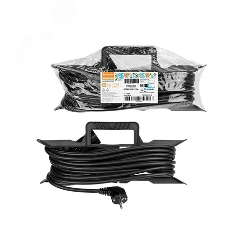 Изображение товара Удлинитель-шнур на рамке силовой народный ПВС 4000 Вт с/з 10м штепс. гнездо (шт)