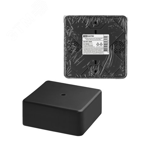 Изображение товара Коробка распаячная КР 100х100х44 ОП черная. IP40. TDM (шт)