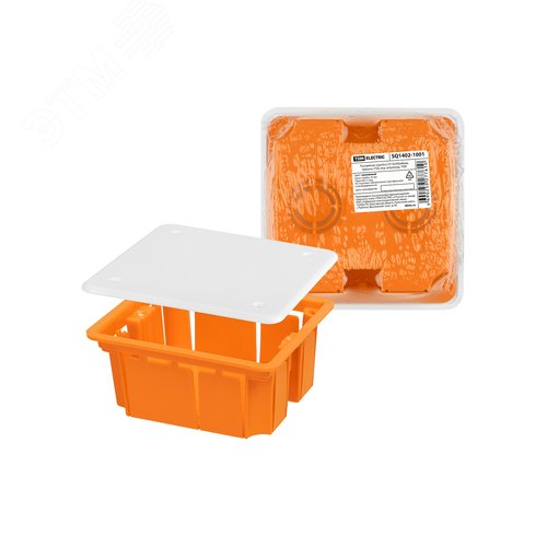 Изображение товара Распаячная коробка СП 92х92х40мм, крышка, IP20, инд. штрихкод, TDM (шт)